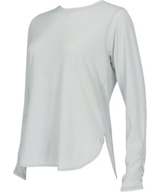 CW-X 【WOMEN】 CW-X ロングＴシャツ 梨地素材 薄手 シアー感 スポーツウェア 長袖 レディース DLY129 /ワコール グレー