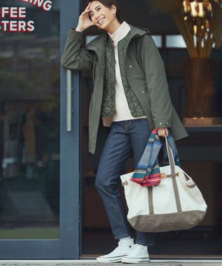 23区 【CLASSY.1月号掲載】SITA PARANTICA キャンバス トートバッグ (L) カーキ系