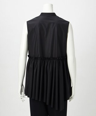 23区 【R(アール)】ルミナスコットン イレギュラーヘム ブラウス ブラック系