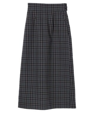 earth music&ecology チェックナロースカート Check Gray