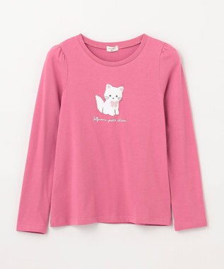 ANY KIDS 【WEB限定】7days プリント Tシャツ ローズ×ネコ