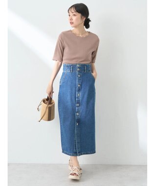 earth music&ecology メロ－リブプルオーバー Mocha