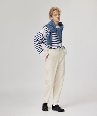 LENO UTILITY TROUSERS《UNISEX》ベイカーパンツ IVORY