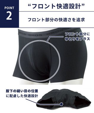 WACOAL MEN ボクサーパンツ　【オーガニック綿混ボクサー】　フロント快適設計　吸汗速乾　抗菌防臭　前閉じ　/ブロス　GT3210 ブラック