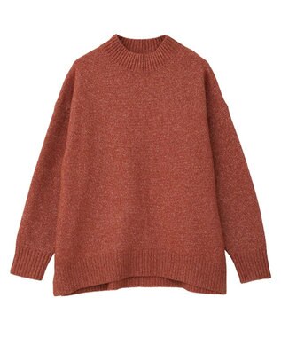 AMERICAN HOLIC サイドスリットハイネックニットプルオーバー Red