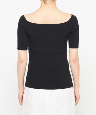 uncrave リネンニット オフショルトップス ブラック