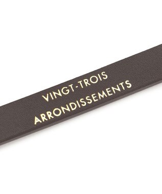 23区 オーバルバックル ナロー ベルト ダークブラウン系