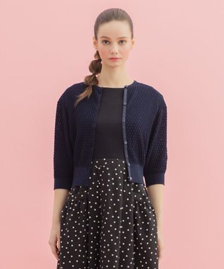 TOCCA 【洗える！】KNIT FLEURS カーディガン ネイビー系