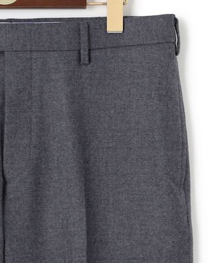 J.PRESS MEN 【ウォッシャブル可】トリートメントウール ストレッチフランネル スラックス ライトグレー系