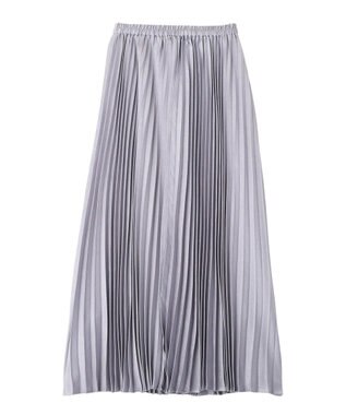 YECCA VECCA サテンプリーツスカート Ivory