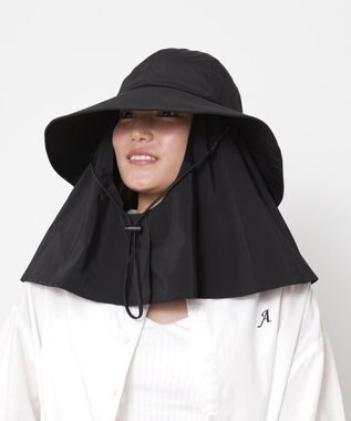 MOONBAT 【遮光100％/UVカット100％】フワクール (Fuwacool)  日差しを完全遮断バッククロスハット　遮光100　UV100 ブラック