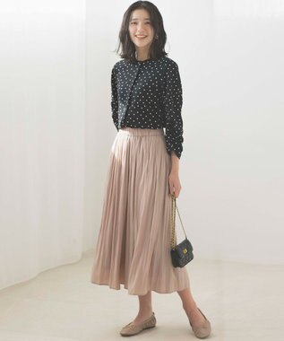 組曲 ドットジョーゼットプリント ブラウス ブラック系5