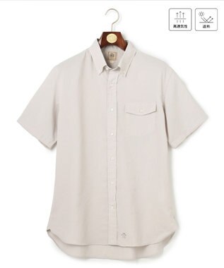 J.PRESS MEN 仕事でも使える【遮熱 / 高通気性】ハケメパッチフラップ 半袖シャツ / B.D.