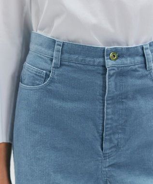 BEIGE， 【洗える・Precious 11月号掲載】BANGS / コットンコーデュロイバギーパンツ L.Indigo