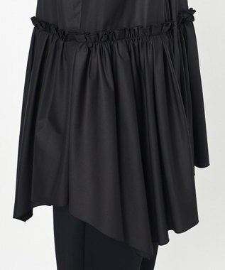 23区 【R(アール)】ルミナスコットン イレギュラーヘム ブラウス ブラック系