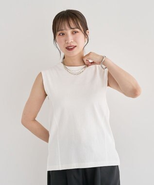 Green Parks ・ＤＯＵＢＬＥ　ＦＬＡＧＳ　ピグメント切替ノースリ Off White