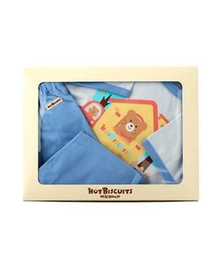 MIKI HOUSE HOT BISCUITS 【70-80cm】 ビーンズ Tシャツセット【BOX付き】 ストームブルー
