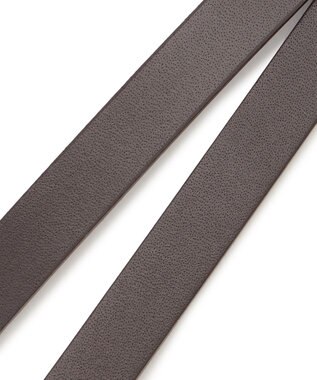23区 オーバルバックル ナロー ベルト ダークブラウン系