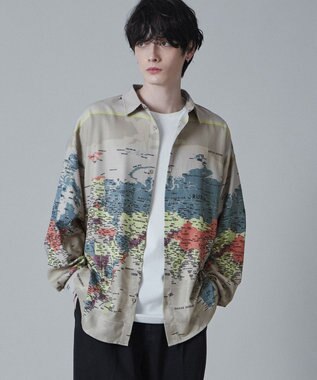 WEGO アムンゼンパターンBIGシャツ 柄3