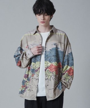 WEGO アムンゼンパターンBIGシャツ 柄3