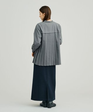 J.PRESS YORK STREET 【WOMEN】バックプリーツブラウス グレー系