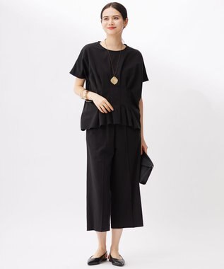 自由区 【カタログ掲載・セットアップ対応・接触冷感・UVカット・吸水速乾・抗菌防臭・洗える】ハイカウントモクロディ トップス ブラック