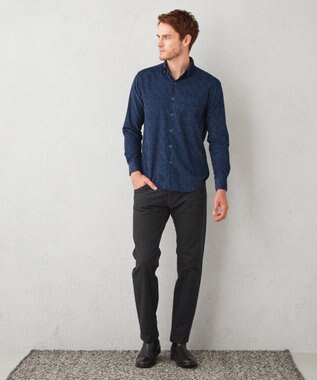 JOSEPH ABBOUD 【裏起毛/ストレッチ】5ポケットオーガニックカルゼ パンツ ネイビー系