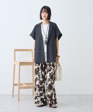 AMERICAN HOLIC 裾レース半袖プルオーバー Black