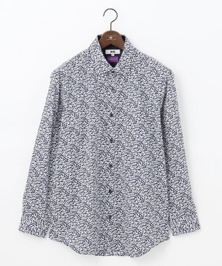 JOSEPH ABBOUD 【キングサイズ・リバティー柄】プリントシャツ ダルブルー系5