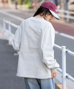 WEGO 【ユニセックス着用ITEM/MLサイズ展開/裏起毛】ショートドロストヘンリーネックプルオーバー アッシュグレー