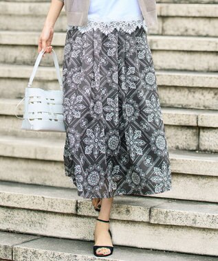 自由区 S 【カタログ掲載】ロータスタイルプリント スカート