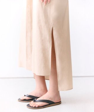 BEIGE， MALLOW / コットンタック バルーンスリーブドレス Beige