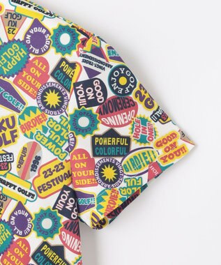 23区GOLF WEB限定【WOMEN】ステッカープリント モックネックワンピース イエロー系5