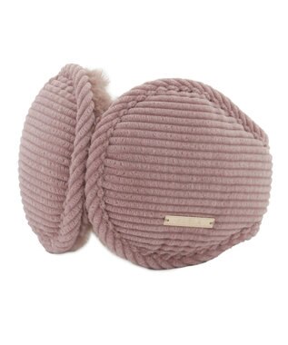 MOONBAT FURLA(フルラ) コーデュロイ×ファー バックアームイヤマフ ピンク