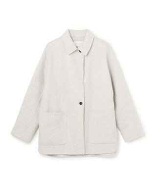 BEIGE， 【WEB限定】PAYSON / ウールリバーオーバーサイズステンカラーコート L.Gray