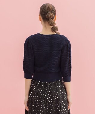 TOCCA 【洗える！】KNIT FLEURS カーディガン ネイビー系