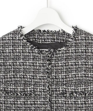 23区 S 【VERYコラボ 】ファンシーツイード ジャケット ブラック×ホワイト