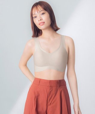 Wing ノンワイヤーブラ 【綿の贅沢】 綿混素材 ラクなのにきれい ハーフトップ KB1031 ウイング／ワコール シェルベージュ