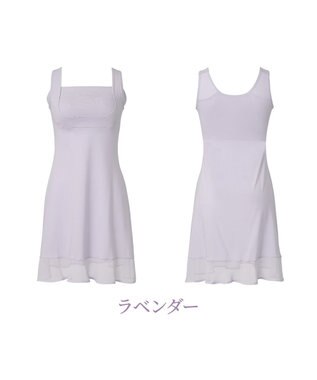 BRADELIS New York 【BRADELIS NewYork peace】綿混楽々dailyバストスリップ23 接触冷感 吸汗速乾 サラッと快適な補正スリップ ラベンダー