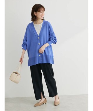 Green Parks 洗える　ミドル丈カーディガン Purple