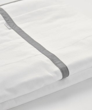 京和晒綿紗 ガーゼケット　白5重合わせ グレーバイアス