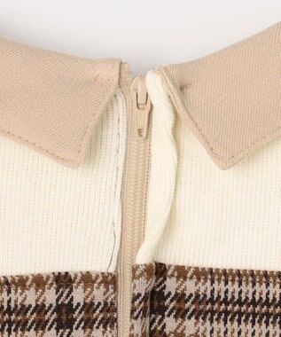 組曲 KIDS 【110-140㎝】レディチェック ワンピース ブラウン