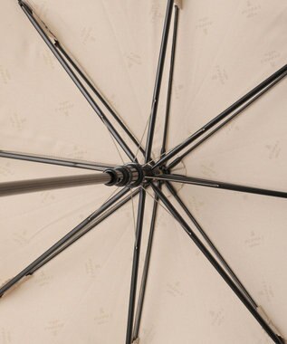 MOONBAT ランバン オン ブルー 長傘 チェーン柄サテンジャガードプリント 耐風 ベージュ