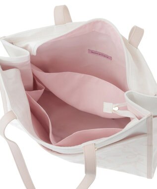 Maison de FLEUR リボンプリントスクエアトートバッグ Pink