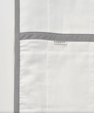 京和晒綿紗 ガーゼケット　白5重合わせ グレーバイアス