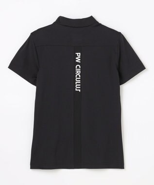 PW CIRCULUS 【WOMEN】メッシュコンビ モックネック  ゴルフウェア レディース ブラック系