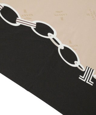 MOONBAT ランバン オン ブルー 長傘 チェーン柄サテンジャガードプリント 耐風 ベージュ