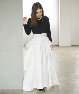 #Newans ドロップスクエアスカート ホワイト