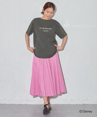 ANY L Disney100thデザイン 半袖Tシャツ グレー