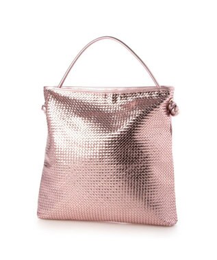 UNBILLION ペルケ perche / レザーメッシュ1本手結びトート ピンク